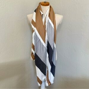 Blanket Scarf Tan Grey